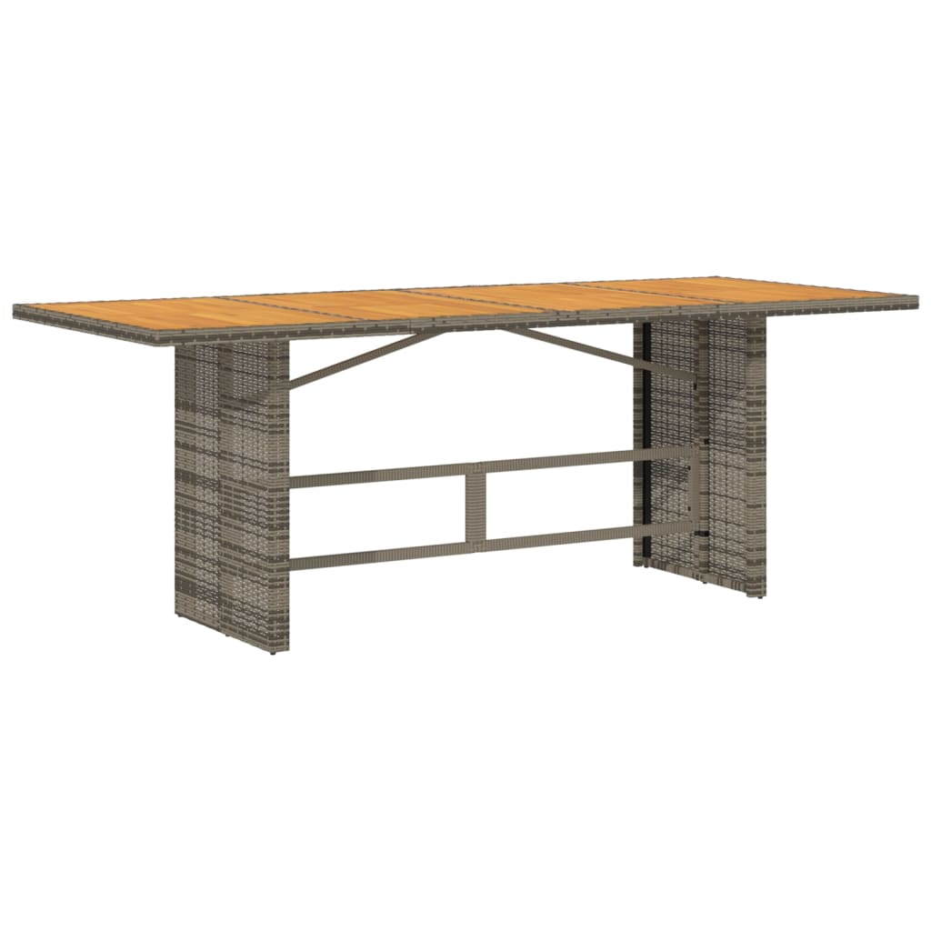 7-Tlg. Garten-Essgruppe Mit Kissen Grau Poly Rattan