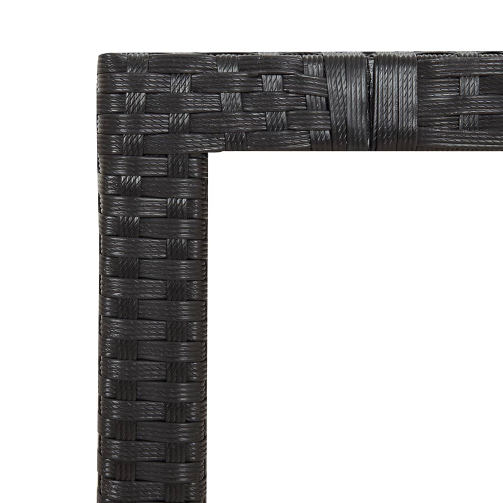 5-Tlg. Garten-Essgruppe Mit Kissen Schwarz Poly Rattan