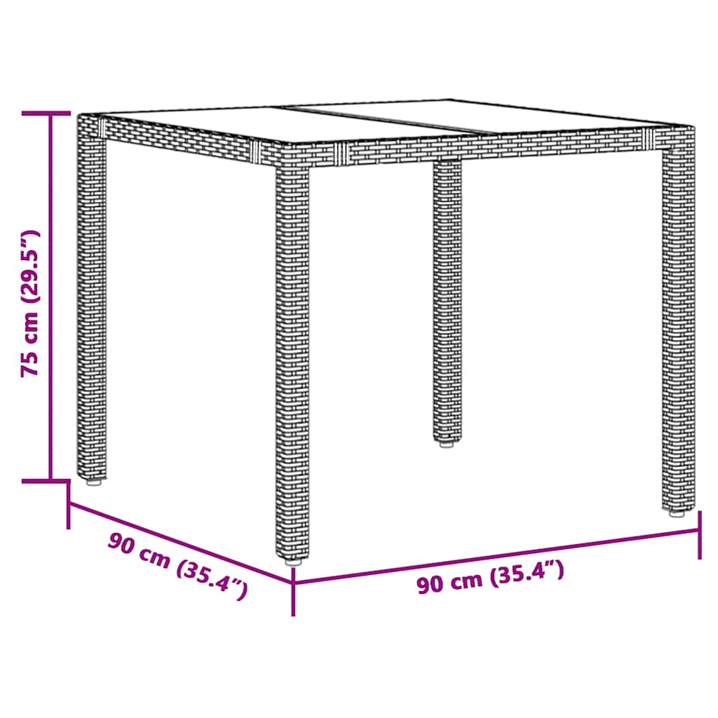 3-Tlg. Garten-Bistro-Set Mit Kissen Grau Poly Rattan