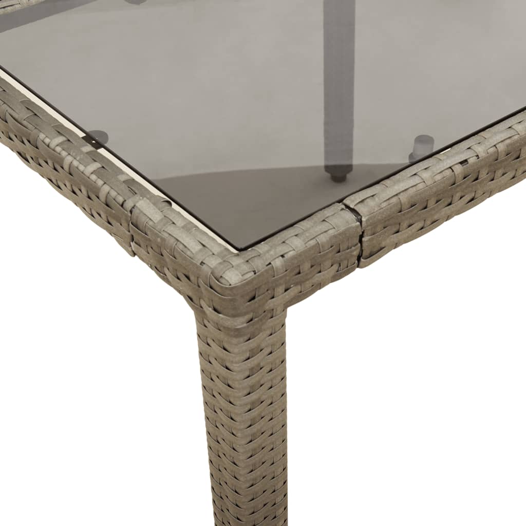 5-Tlg. Garten-Essgruppe Mit Kissen Poly Rattan Und Glas