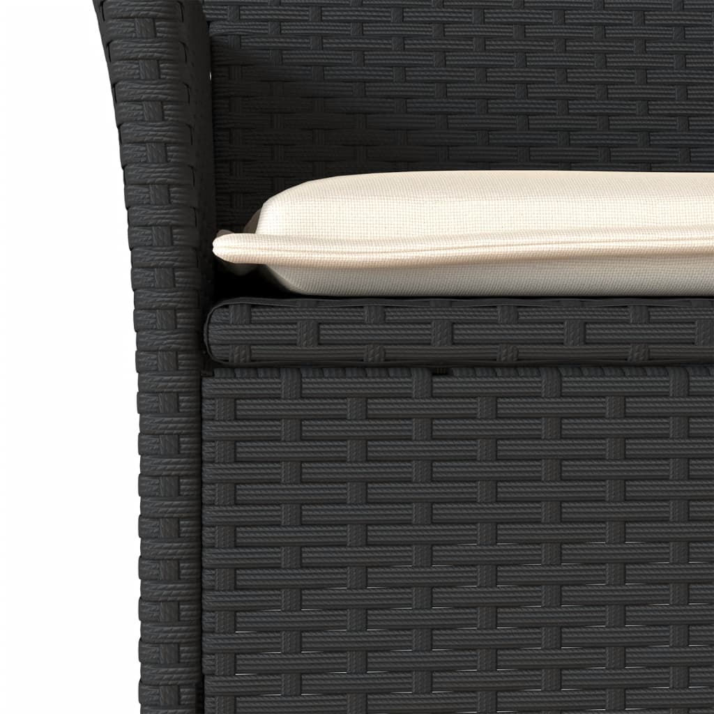 9-Tlg. Garten-Essgruppe Mit Kissen Poly Rattan Akazie