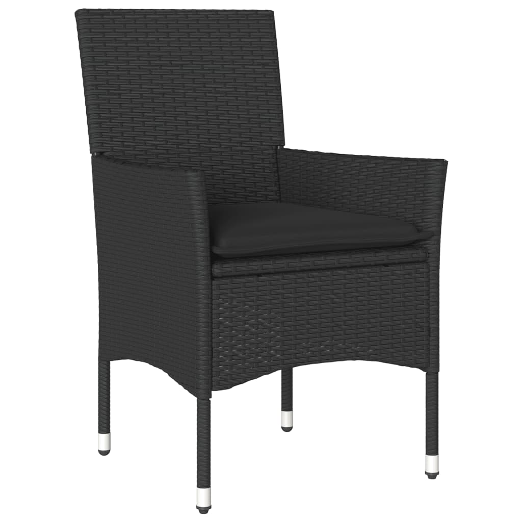 7-Tlg. Garten-Essgruppe Mit Kissen Poly Rattan Akazie
