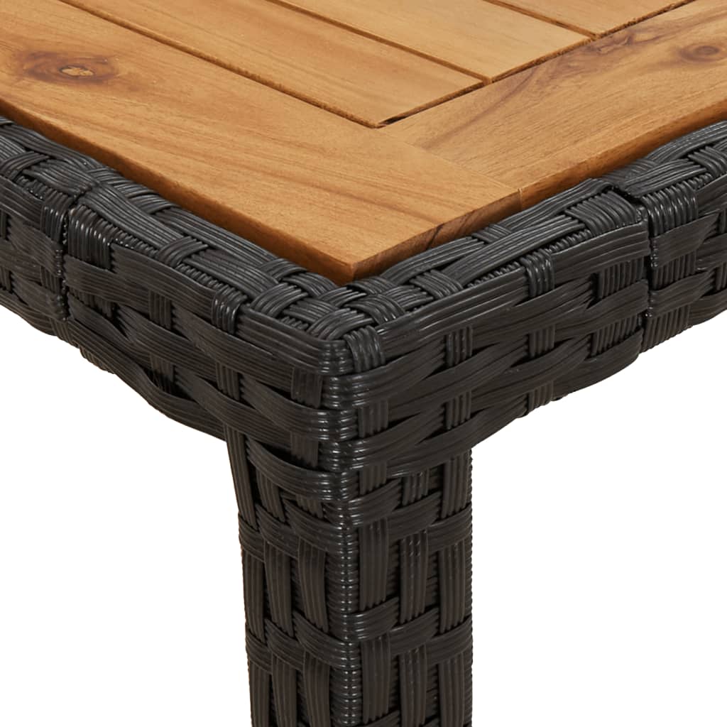 7-Tlg. Garten-Essgruppe Mit Kissen Poly Rattan Akazie