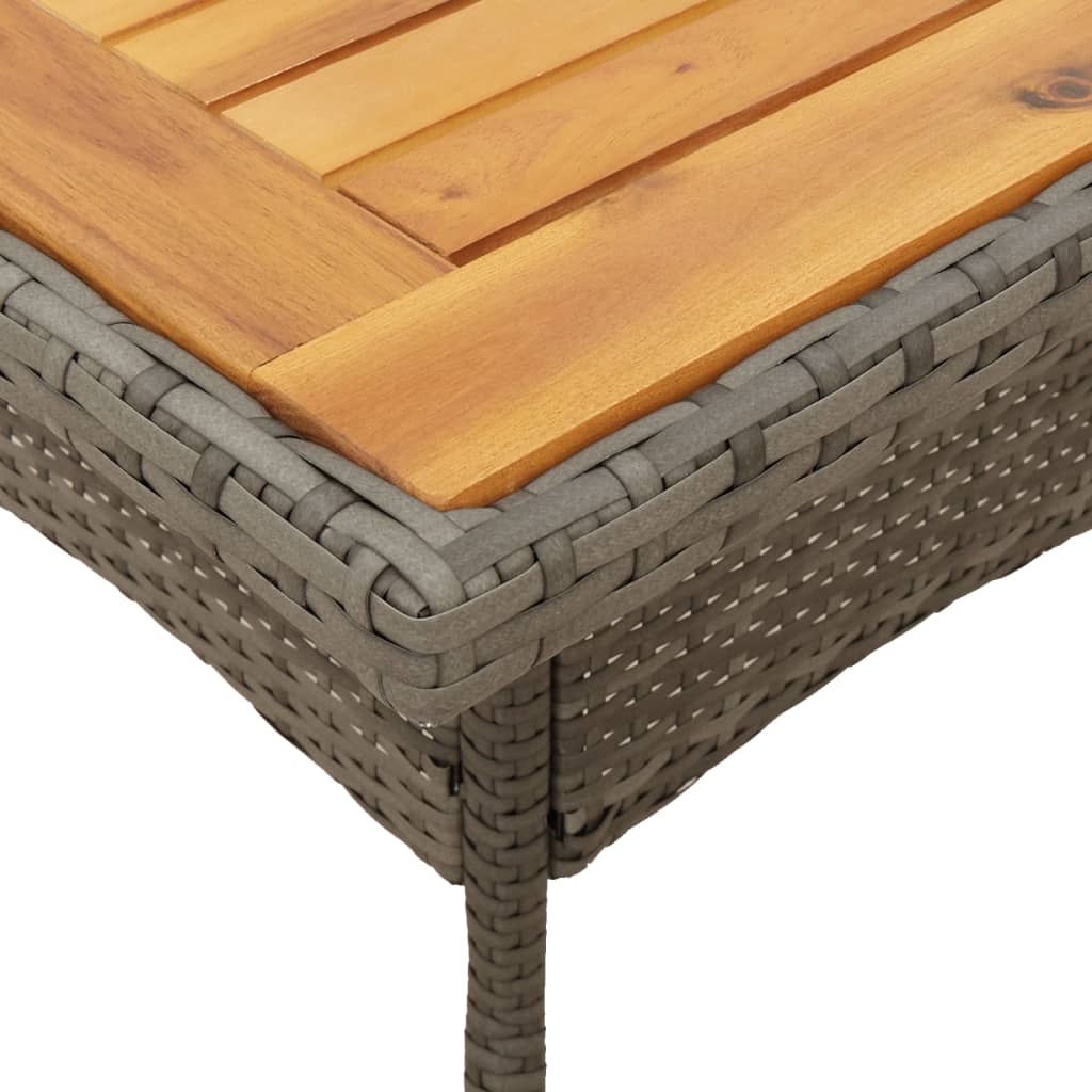5-Tlg. Garten-Essgruppe Mit Kissen Poly Rattan Akazie