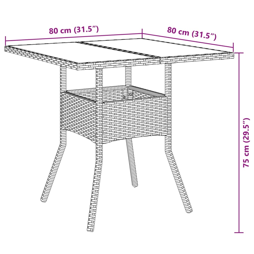 5-Tlg. Garten-Essgruppe Mit Kissen Poly Rattan Akazie