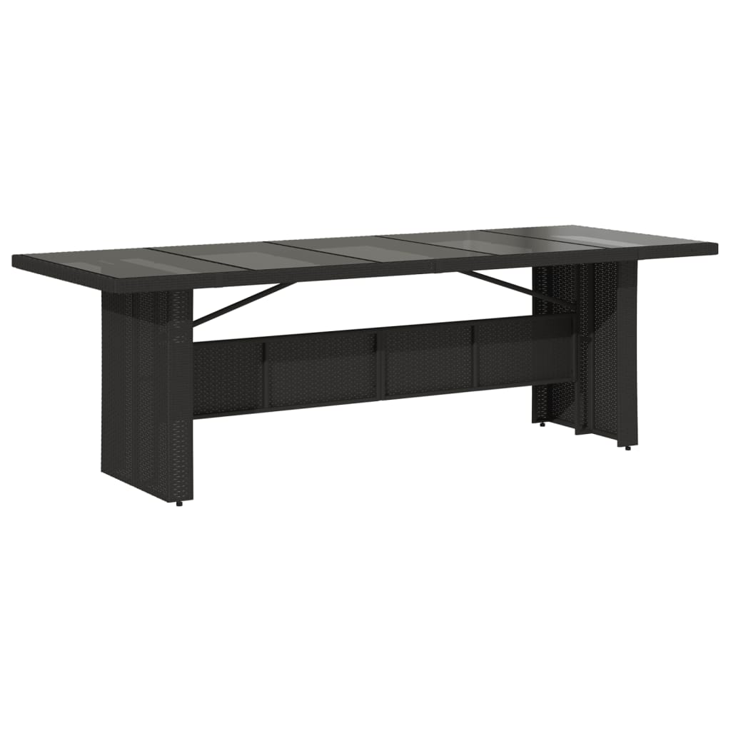 11-Tlg. Garten-Essgruppe Mit Kissen Schwarz Poly Rattan