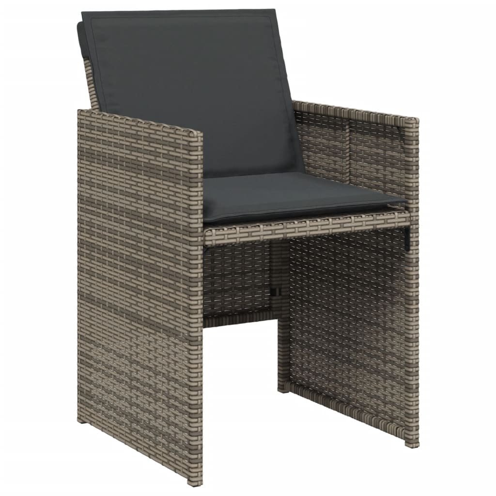 9-Tlg. Garten-Essgruppe Mit Kissen Poly Rattan
