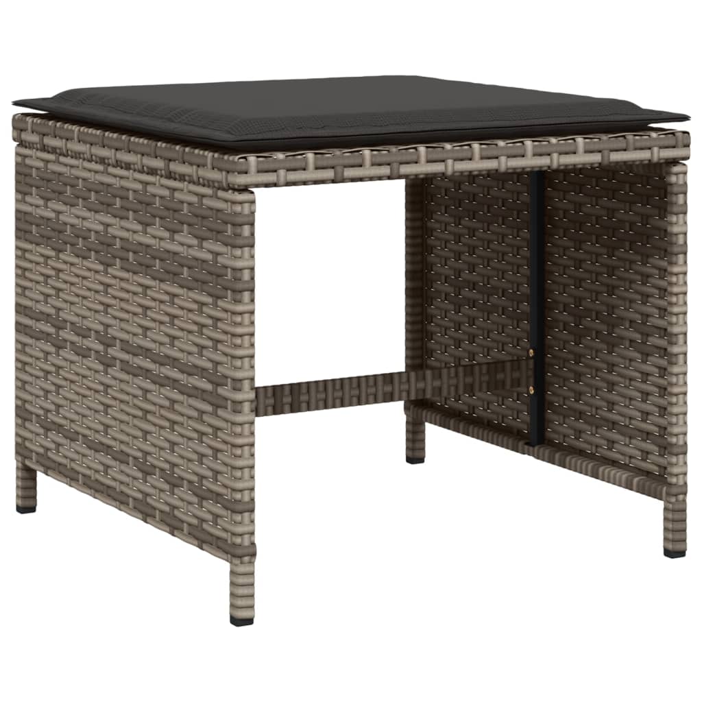 9-Tlg. Garten-Essgruppe Mit Kissen Poly Rattan