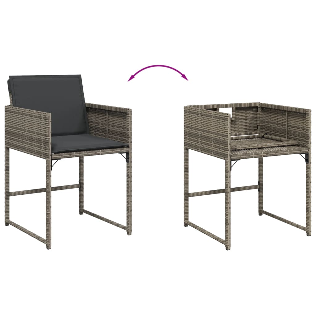 13-Tlg. Garten-Essgruppe Mit Kissen Poly Rattan