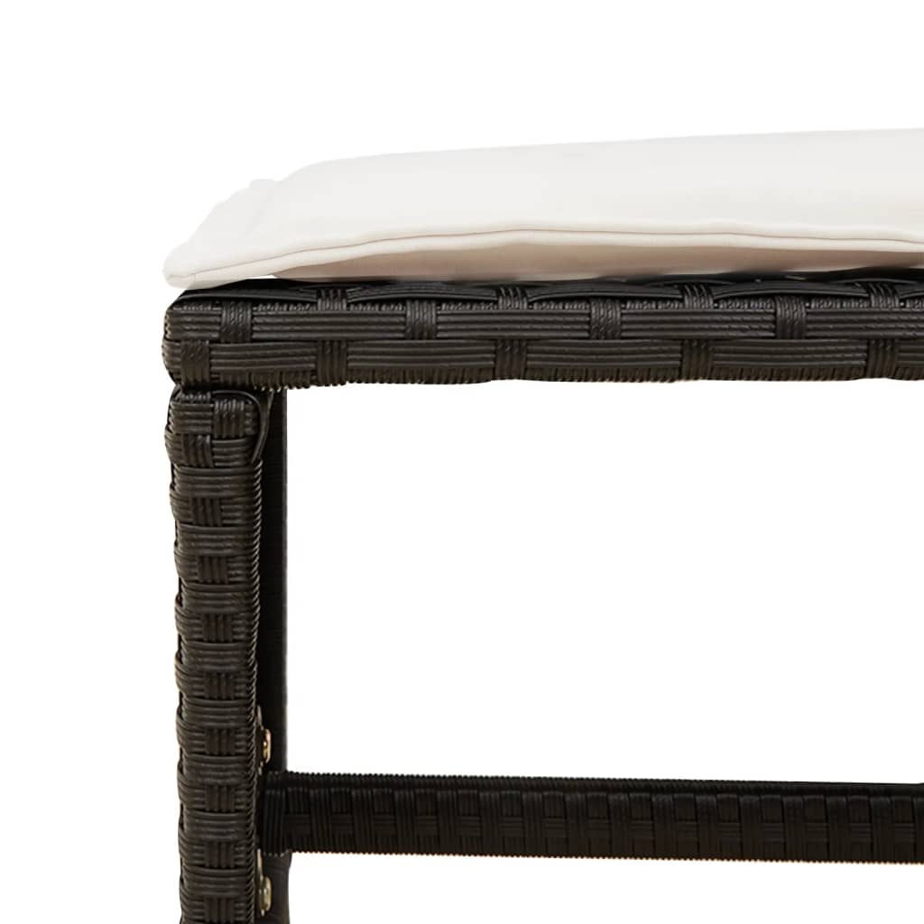 17-Tlg. Garten-Essgruppe Mit Kissen Schwarz Poly Rattan