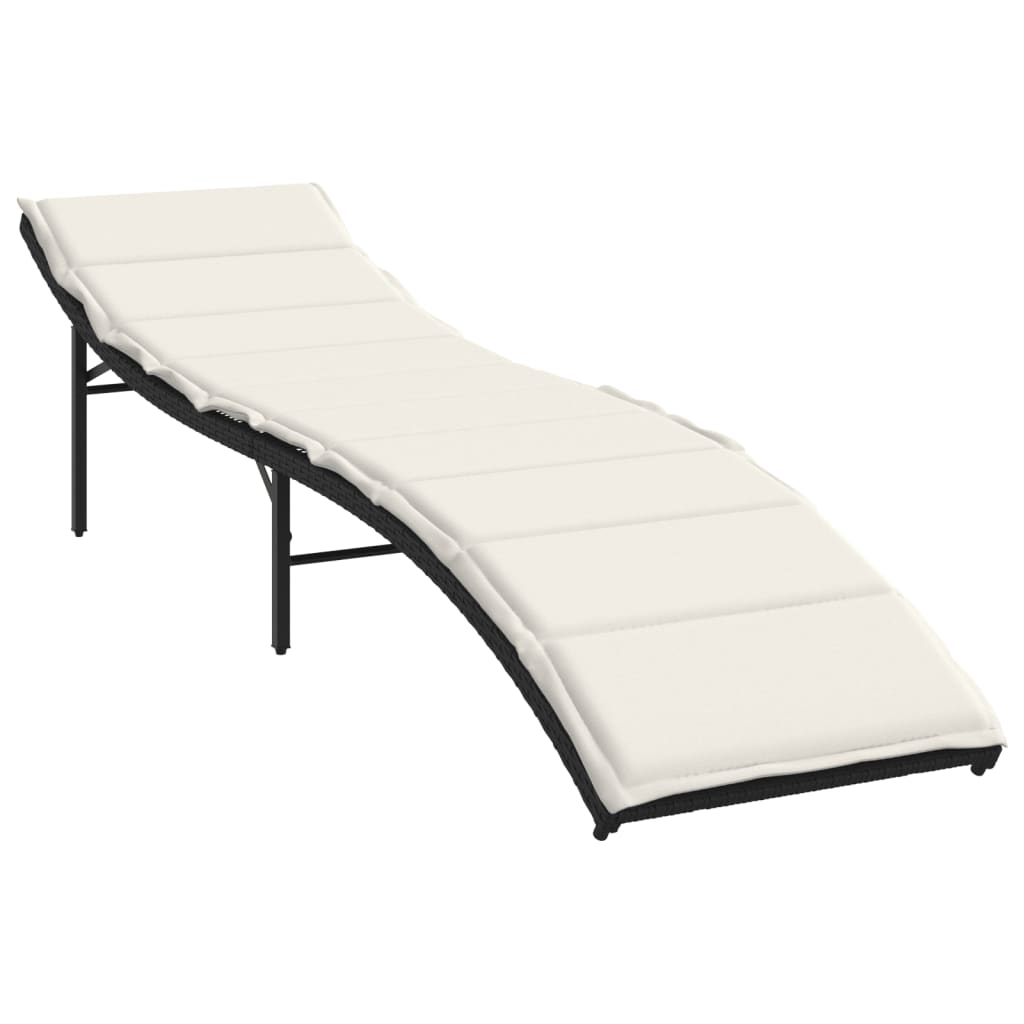 Sonnenliegen 2 Stk. Mit Auflagen Poly Rattan