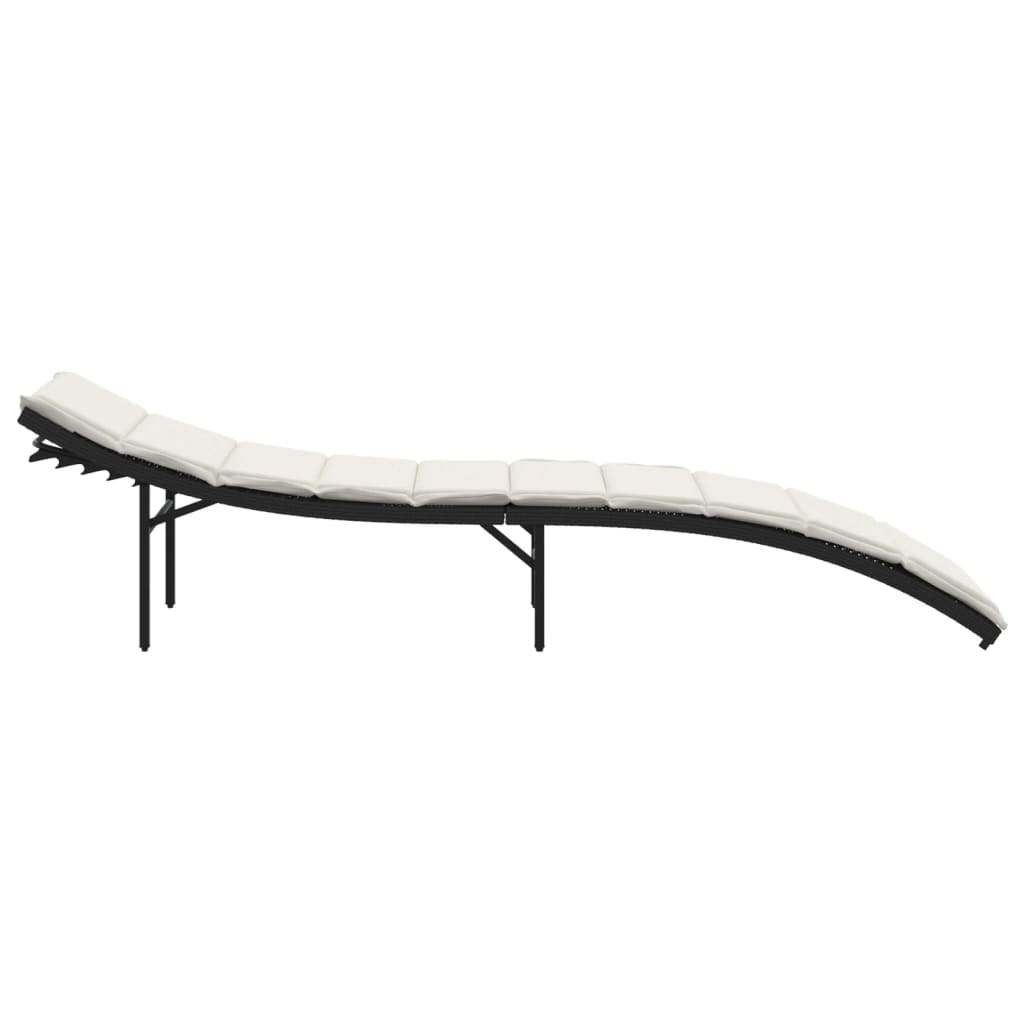 Sonnenliegen 2 Stk. Mit Auflagen Poly Rattan