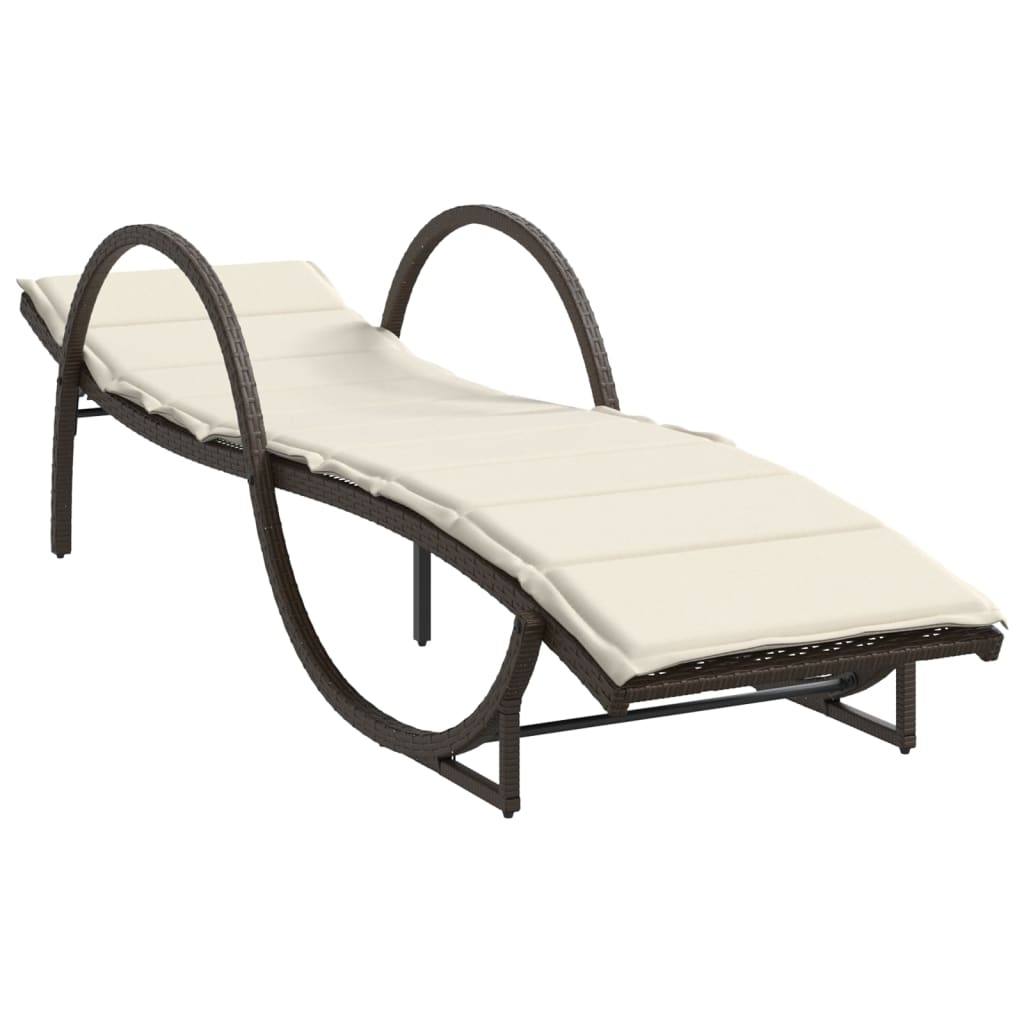 Sonnenliegen 2 Stk. Mit Auflagen Poly Rattan