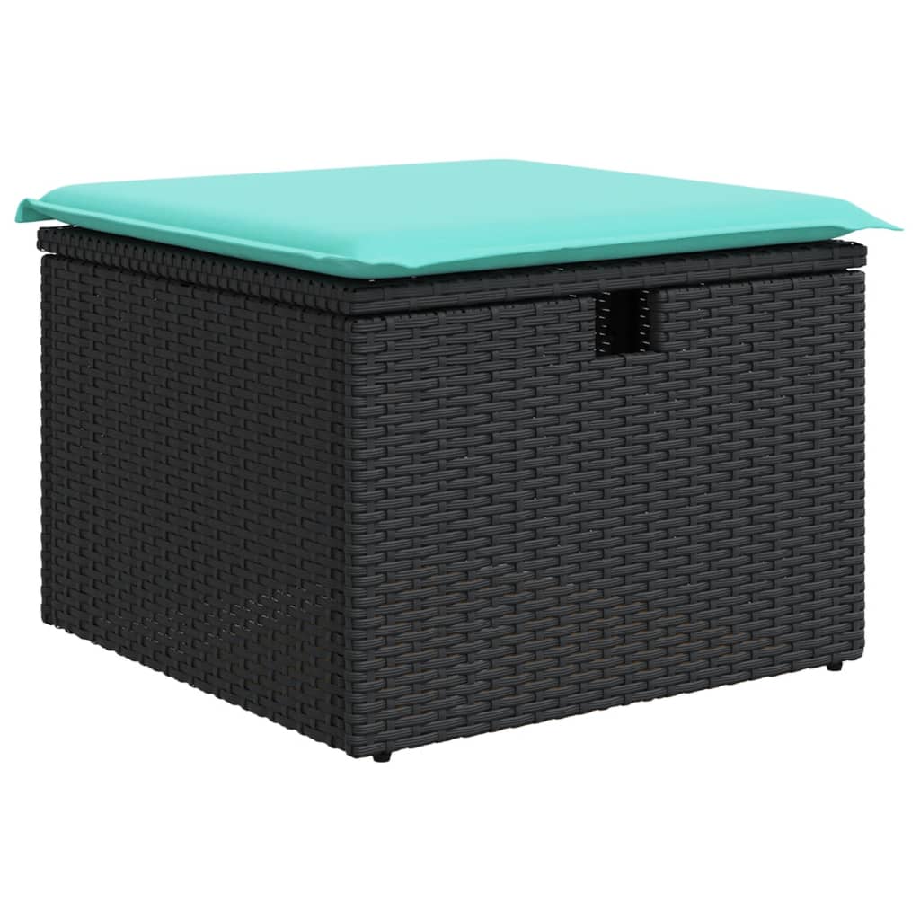 8-Teiliges Gartensofa-Set Mit Kissen, Es Polyrattan