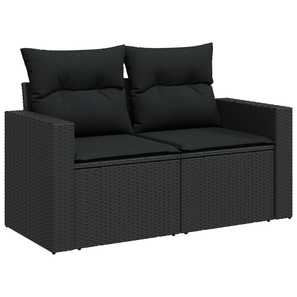6-Tlg. Garten-Sofagarnitur Mit Kissen Poly Rattan