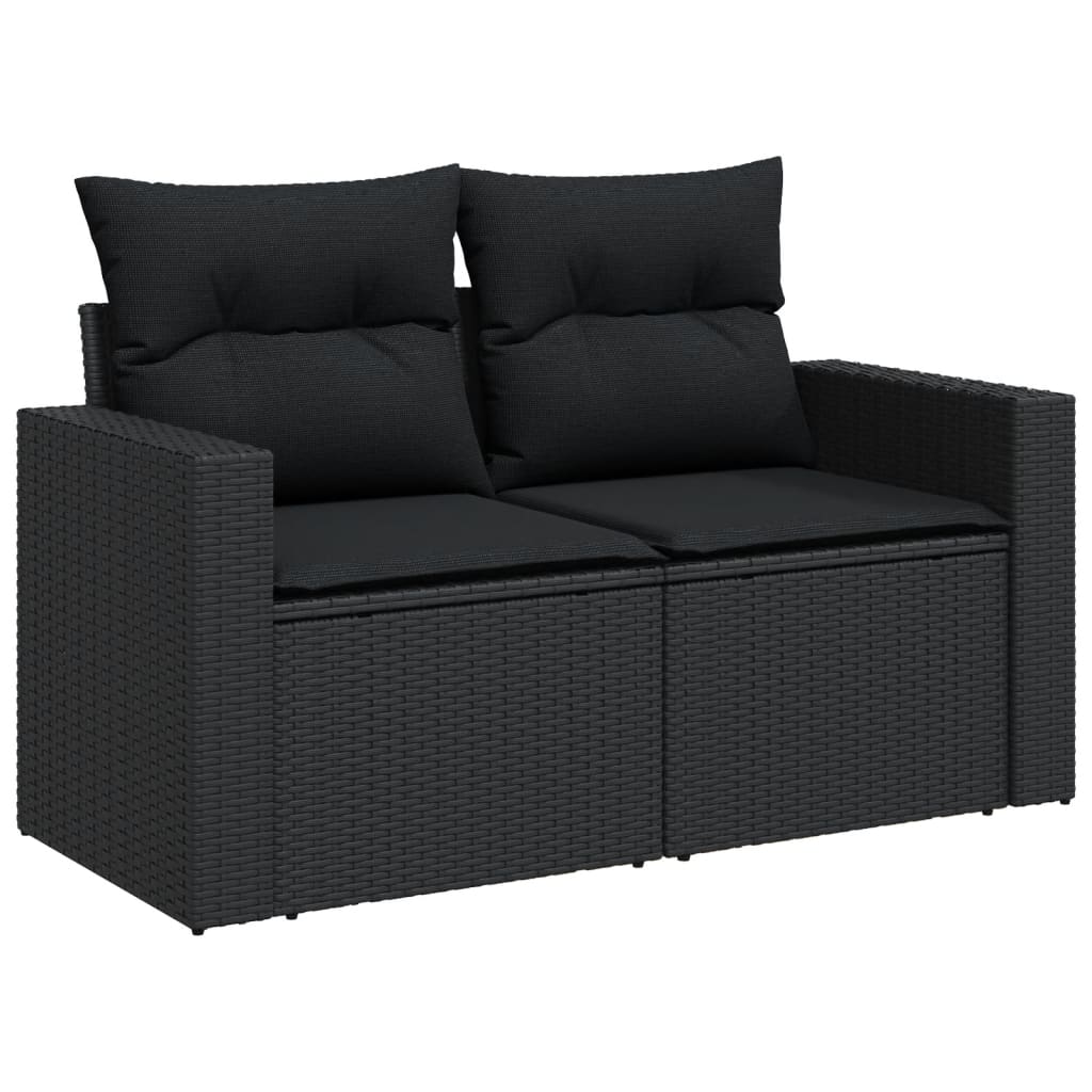 7-Tlg. Garten-Sofagarnitur Mit Kissen Poly Rattan