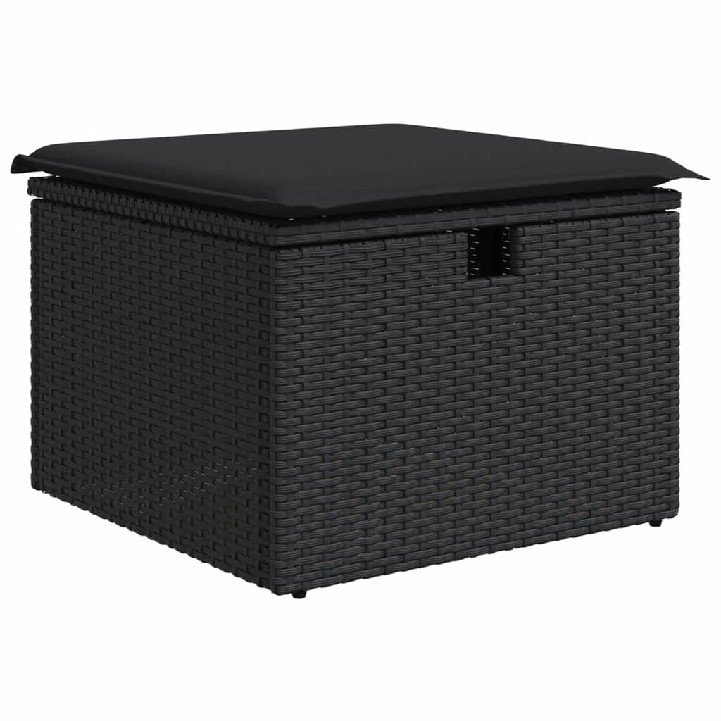 7-Tlg. Garten-Sofagarnitur Mit Kissen Poly Rattan