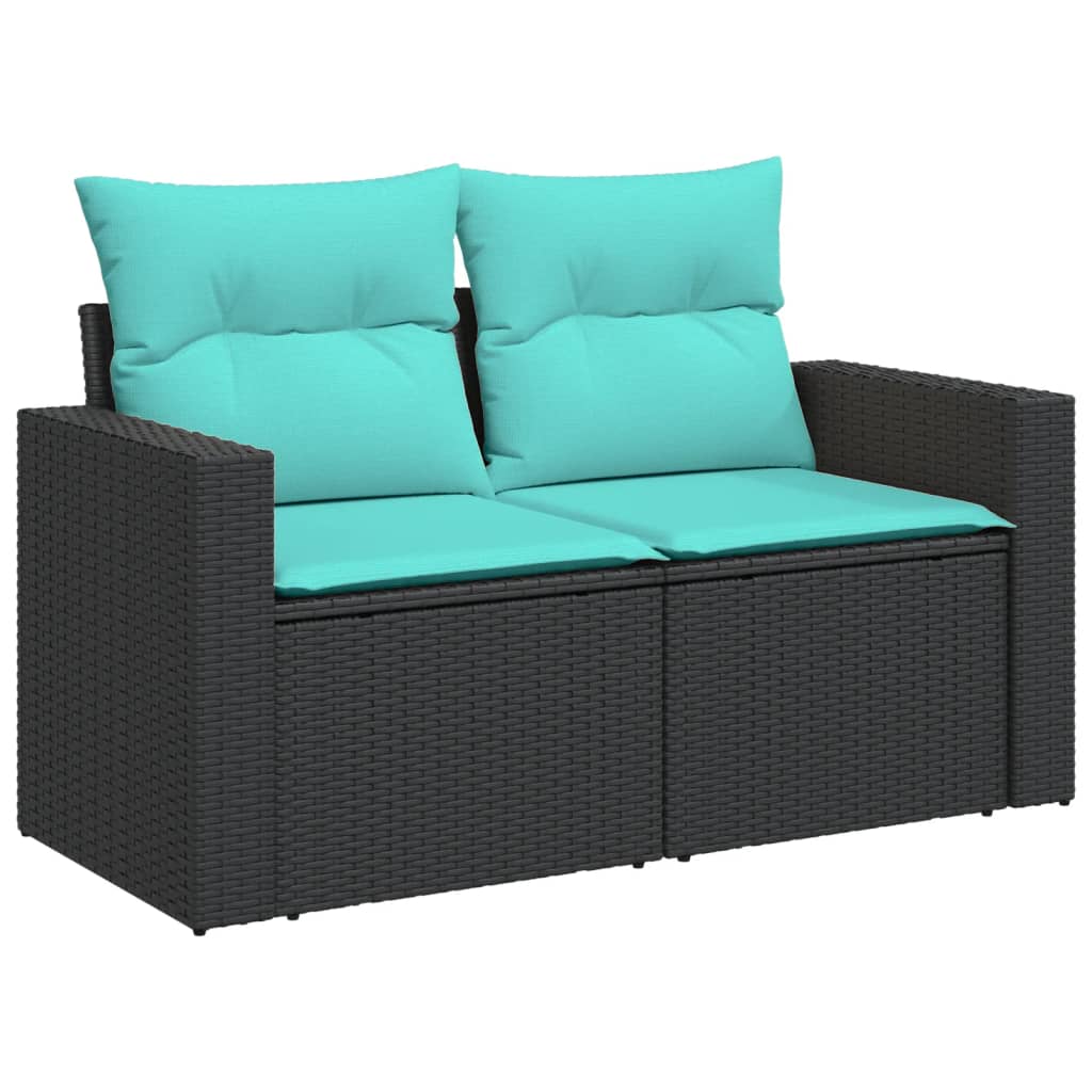 8-Teiliges Gartensofa-Set Mit Kissen, Es Polyrattan