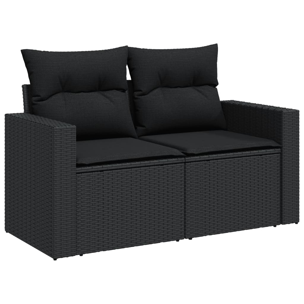 9-Tlg. Garten-Sofagarnitur Mit Kissen Poly Rattan