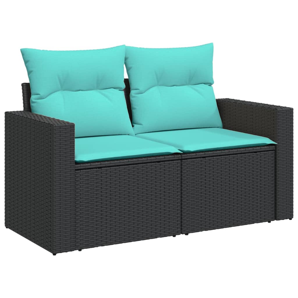 9-Teiliges Gartensofa-Set Mit Kissen, Es Polyrattan