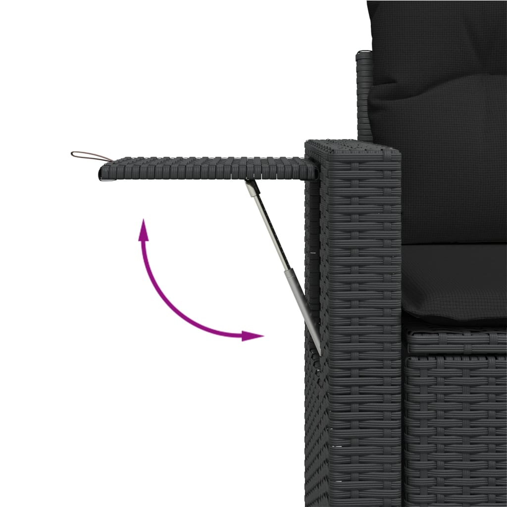 6-Tlg. Garten-Sofagarnitur Mit Kissen Poly Rattan
