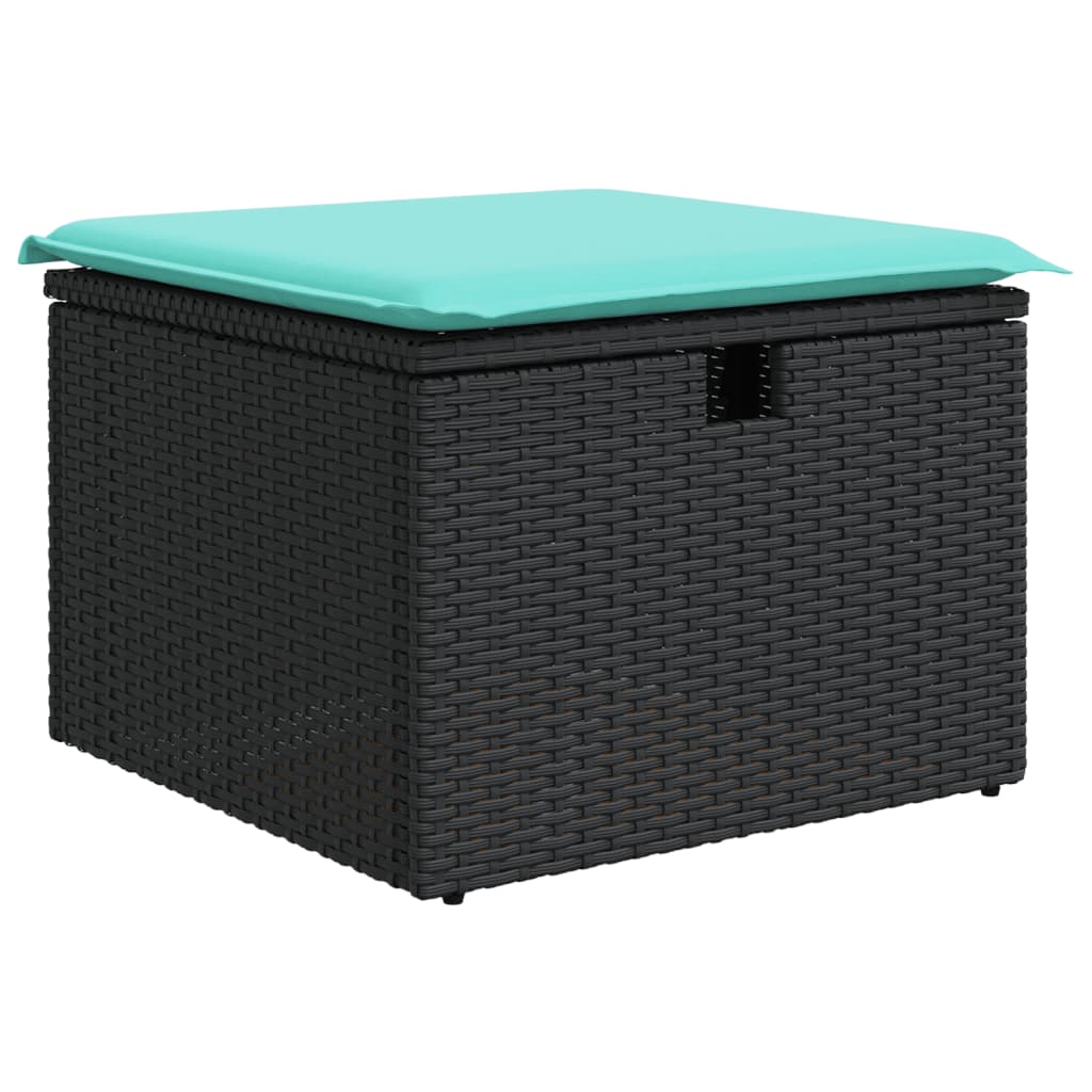 8-Teiliges Gartensofa-Set Mit Kissen, Es Polyrattan