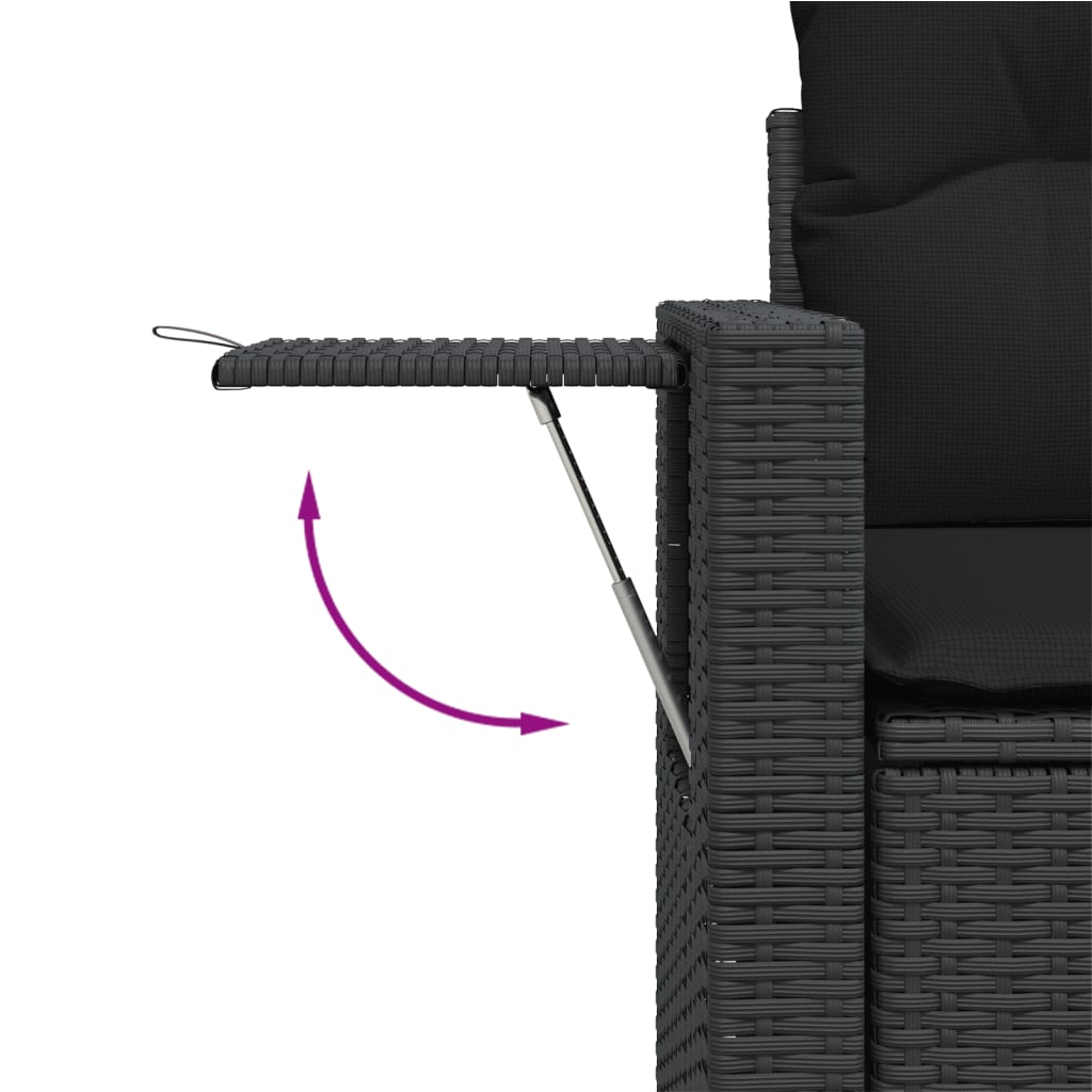 8-Tlg. Garten-Sofagarnitur Mit Kissen Poly Rattan