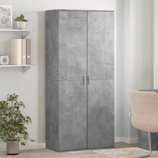 Schuhschrank 80X39X178 Cm Holzwerkstoff Betongrau