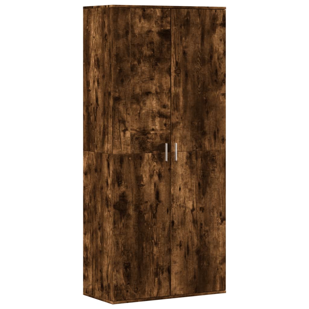 Schuhschrank 80X39X178 Cm Holzwerkstoff Räuchereiche