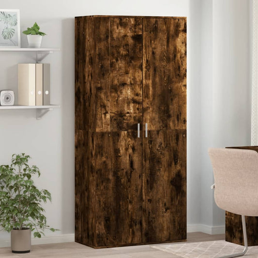 Schuhschrank 80X39X178 Cm Holzwerkstoff Räuchereiche