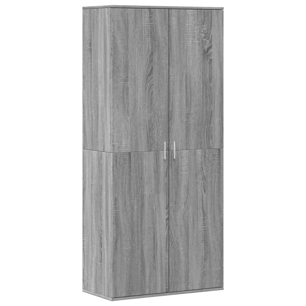 Schuhschrank 80X39X178 Cm Holzwerkstoff Grau Sonoma