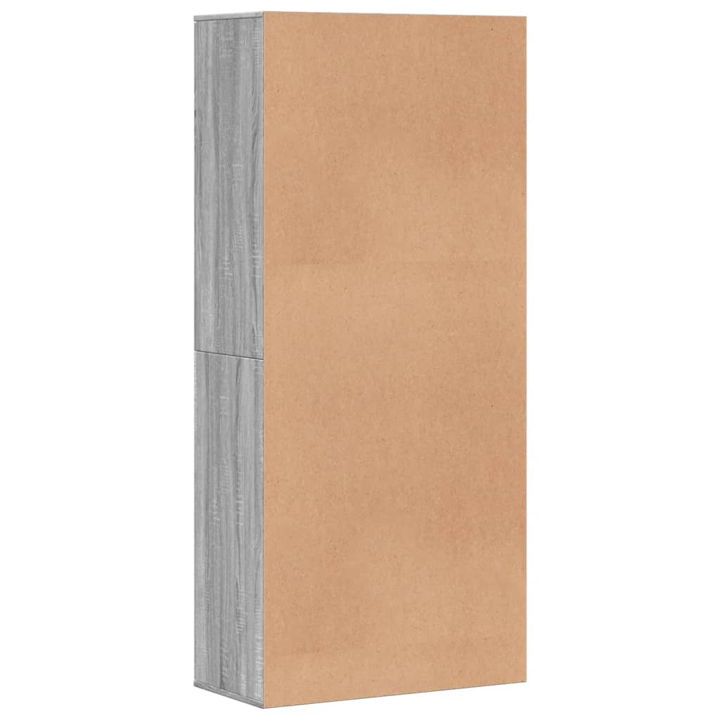 Schuhschrank 80X39X178 Cm Holzwerkstoff Grau Sonoma