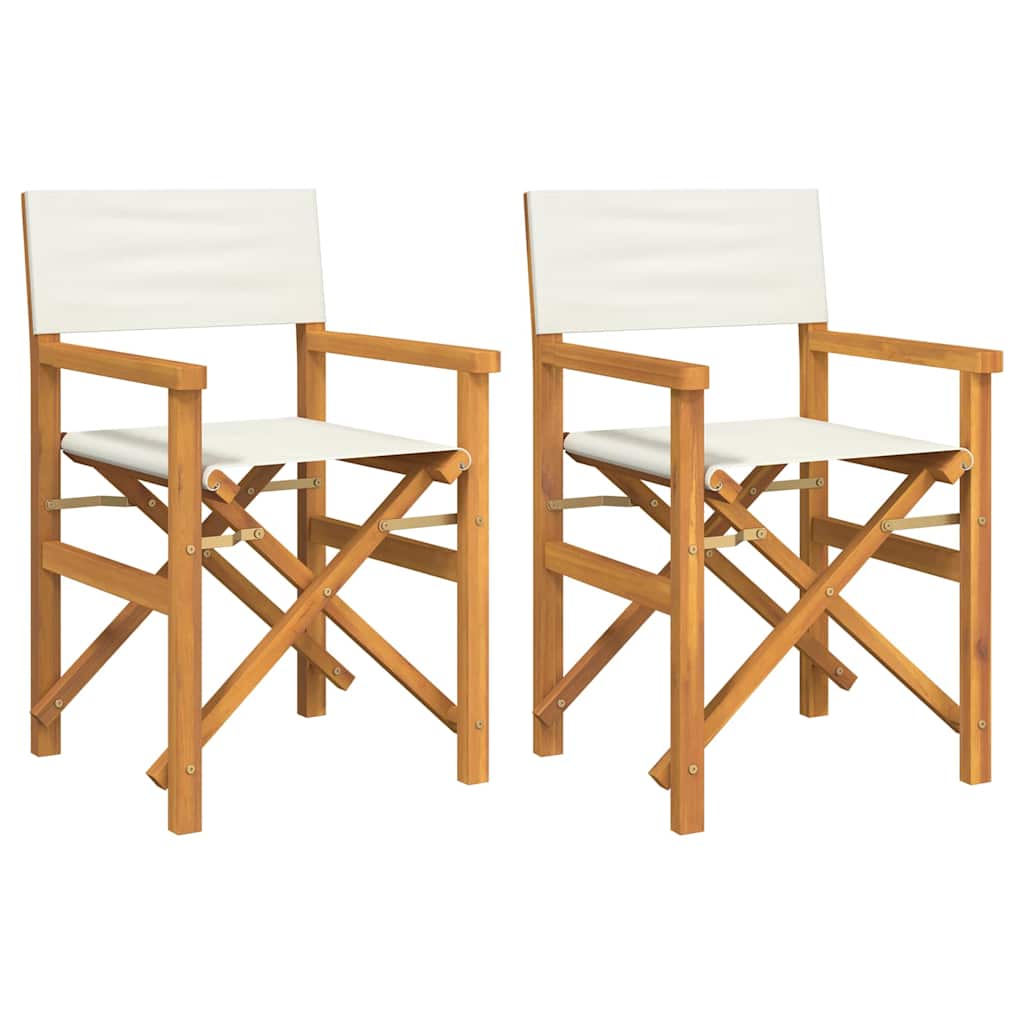 Regiestühle 2 Stk. Klappbar Massivholz Teak