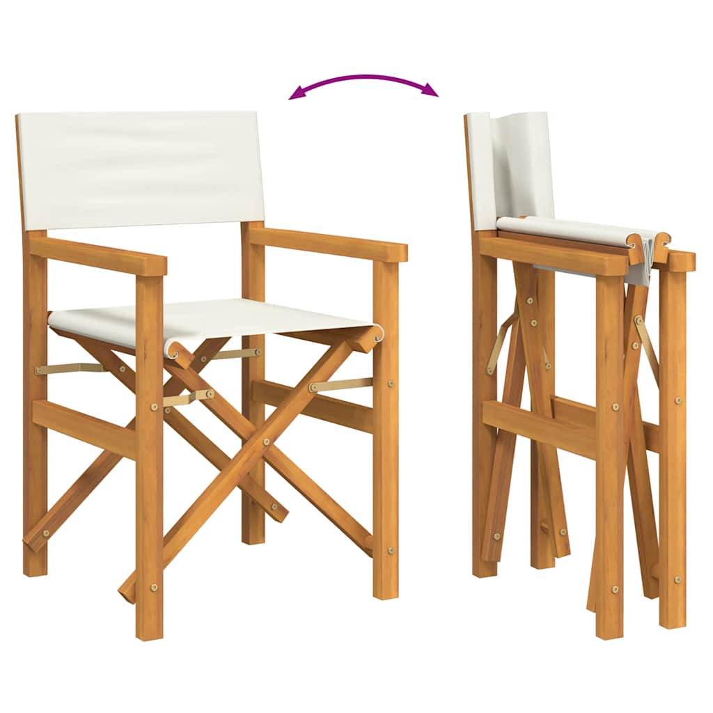Regiestühle 2 Stk. Klappbar Massivholz Teak