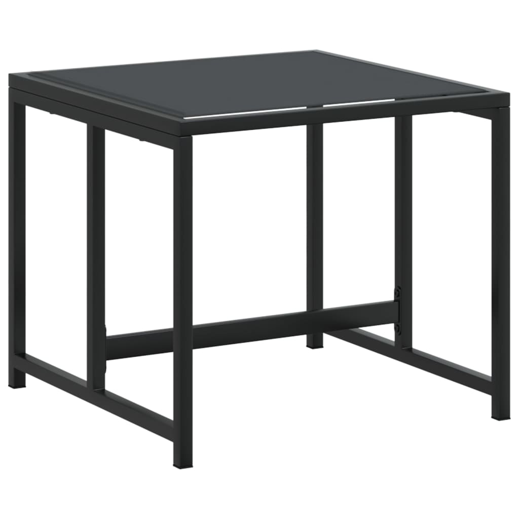 Gartenhocker 4 Stk. Schwarz Stahl Und Textilene Schwarz