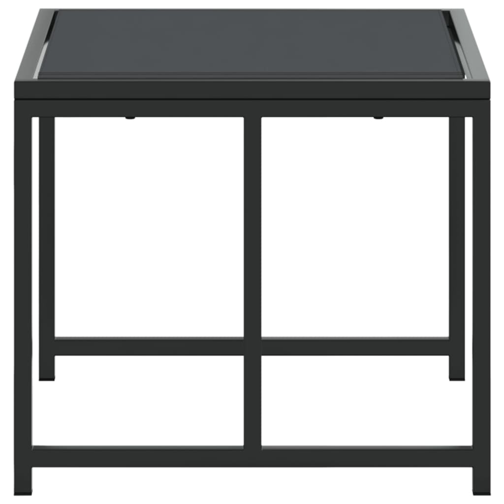 Gartenhocker 4 Stk. Schwarz Stahl Und Textilene Schwarz