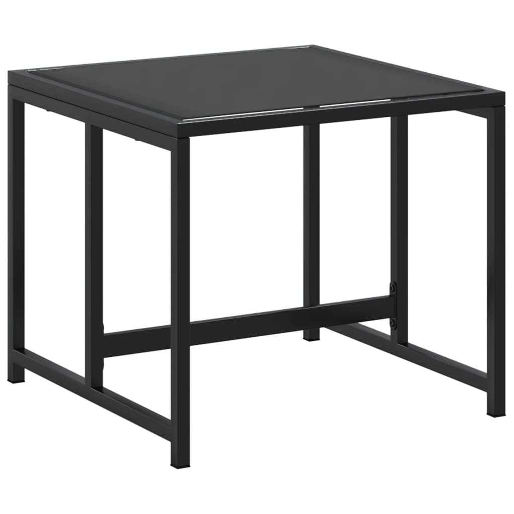 Gartenhocker 4 Stk. Schwarz Stahl Und Textilene Schwarz