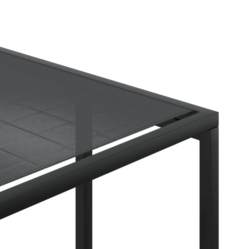 Gartenhocker 4 Stk. Schwarz Stahl Und Textilene Schwarz