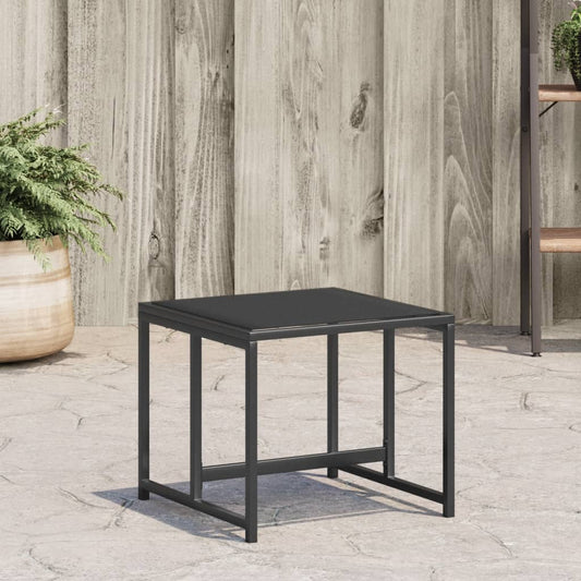 Gartenhocker 4 Stk. Schwarz Stahl Und Textilene Schwarz