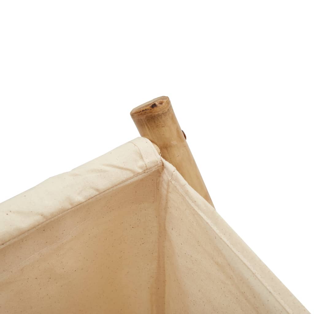 Wäschekorb Cremeweiß 45X55X63,5 Cm Bambus
