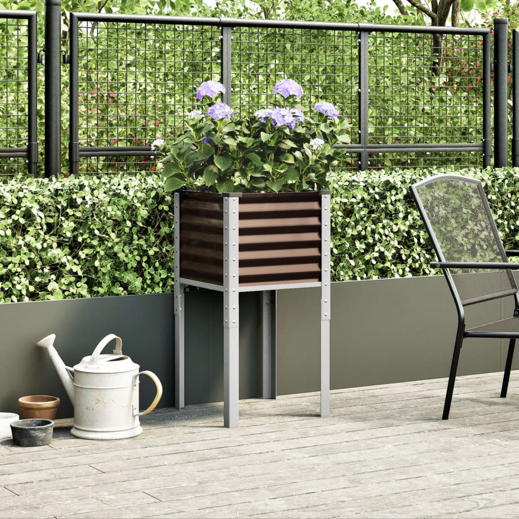 Garten-Pflanzgefäß Braun Stahl