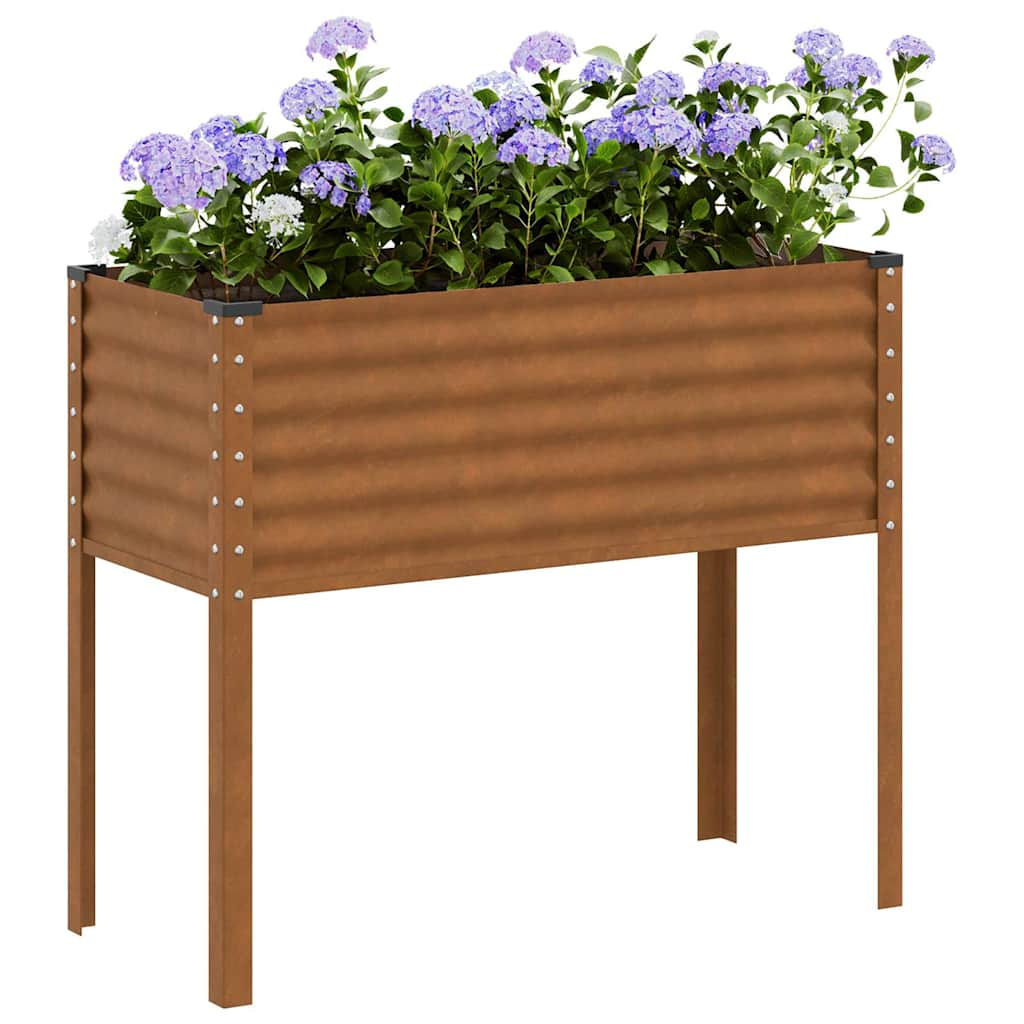 Garten-Pflanzgefäß Braun Stahl