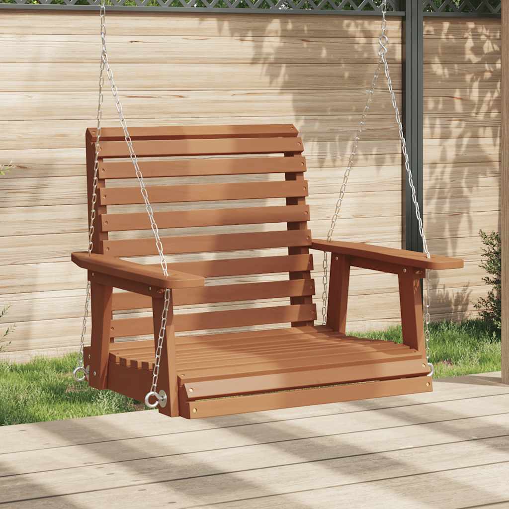 Garten-Hängestuhl Mit Metallketten Massivholz Tanne