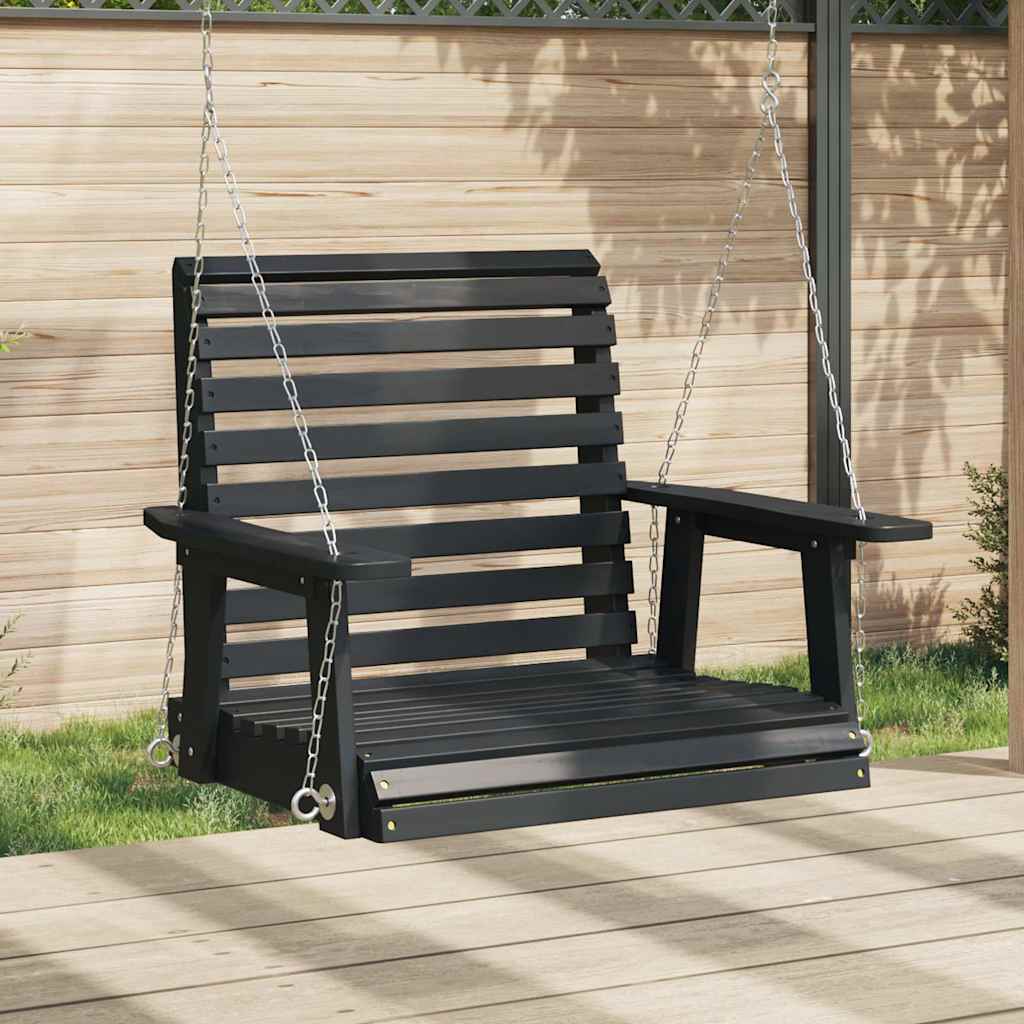 Garten-Hängestuhl Mit Metallketten Massivholz Tanne