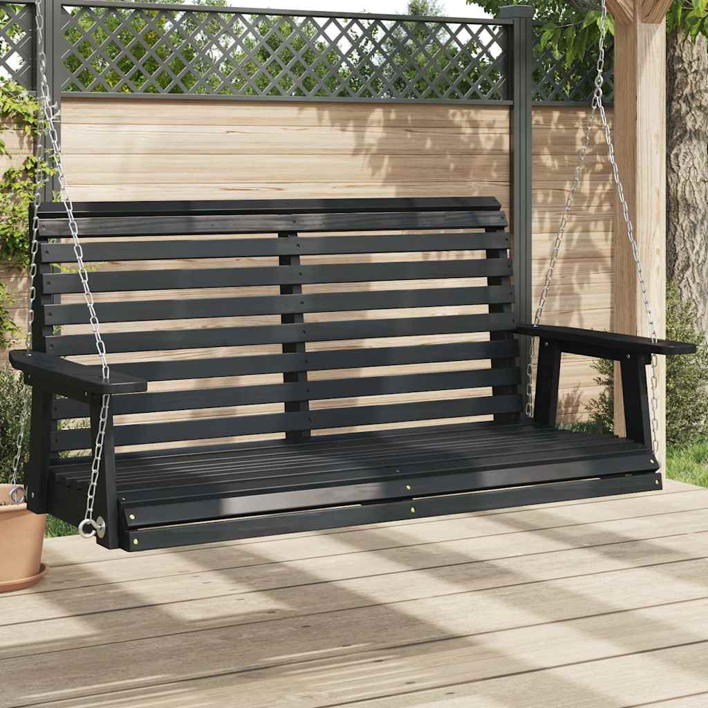Garten-Hängestuhl Mit Metallketten Massivholz Tanne