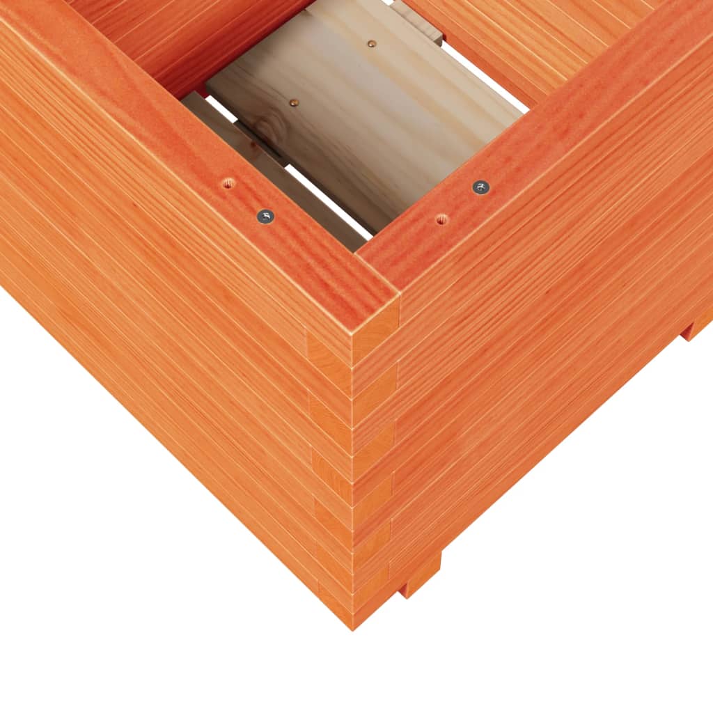 Pflanzkübel Wachsbraun 50X50X49,5 Cm Massivholz Kiefer Grau