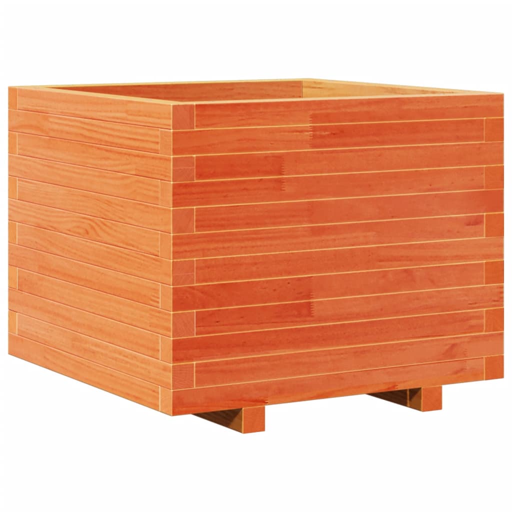 Pflanzkübel Wachsbraun 60X60X49,5 Cm Massivholz Kiefer