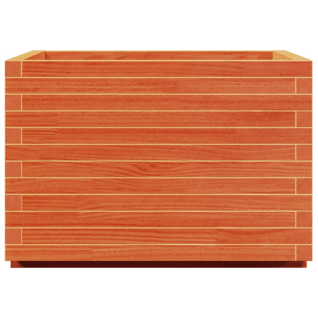 Pflanzkübel Wachsbraun 70X70X49,5 Cm Massivholz Kiefer