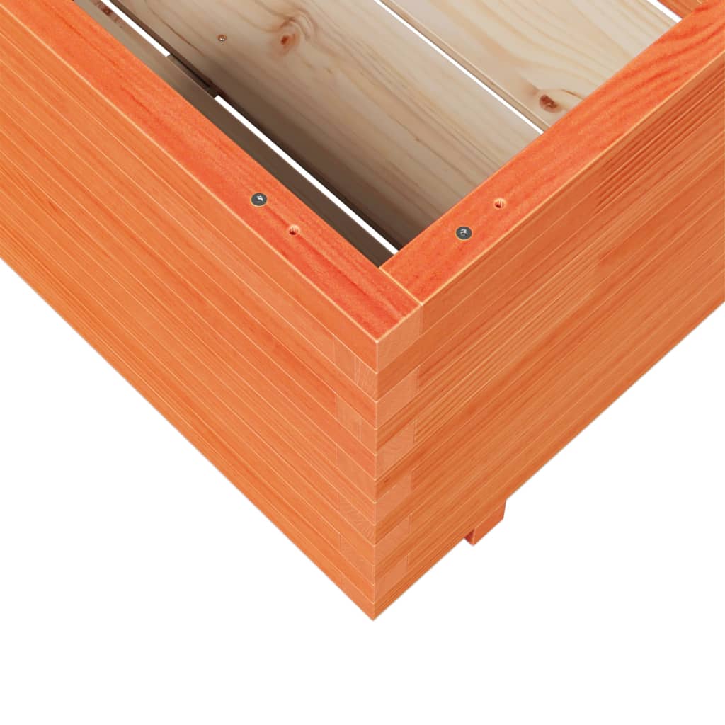 Pflanzkübel Wachsbraun 70X70X49,5 Cm Massivholz Kiefer