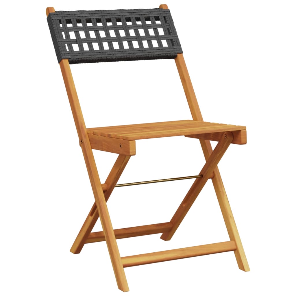 5-Tlg. Garten-Essgruppe Poly Rattan Und Massivholz